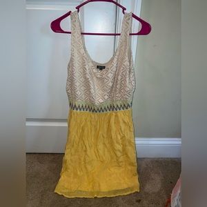 Yellow short dress; size Large